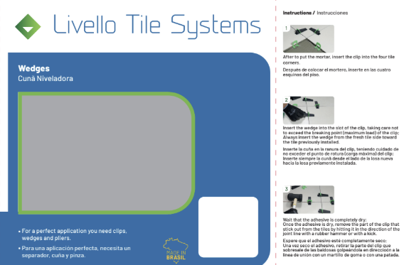 Livello reusable tile leveling wedges